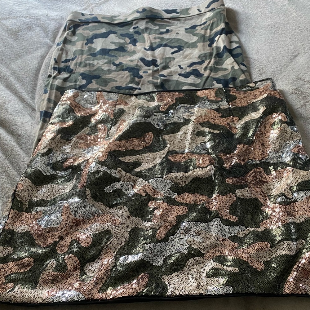 2 piece camo skirt haul size 2xl